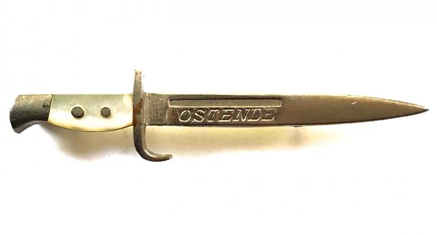 Ostende battle miniature bayonet badge