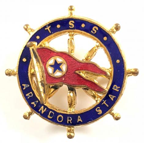 TSS Arandora Star shipping line ships wheel badge sunk 1940