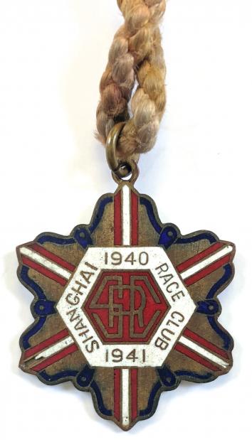 1940 Shanghai Race Club horse racing badge
