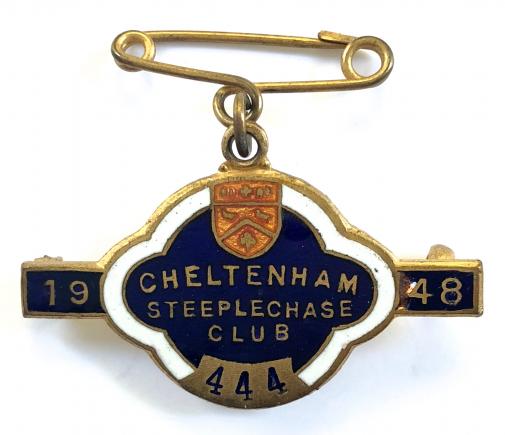 1948 Cheltenham Steeplechase horse racing club badge