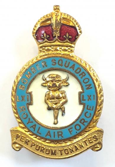 RAF No 61 Bomber Squadron Royal Air Force Badge c1940s
