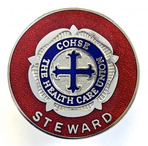COHSE the health care union Steward badge