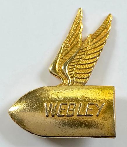 Webley sporting guns and ammunition promotional winged bullet badge
