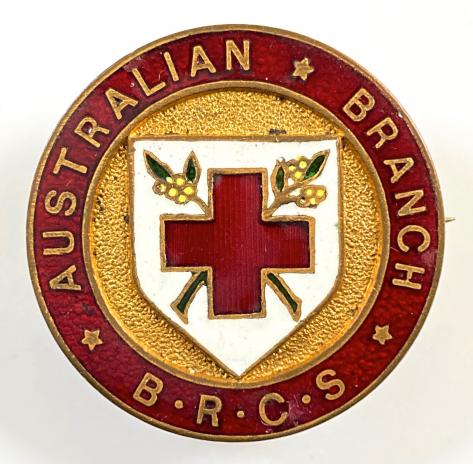 WW1 Australian Branch BRCS British Red Cross Society badge