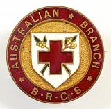 WW1 Australian Branch BRCS British Red Cross Society badge