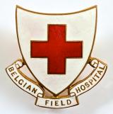 WW1 Belgian Field Hospital cap badge by Gaunt London