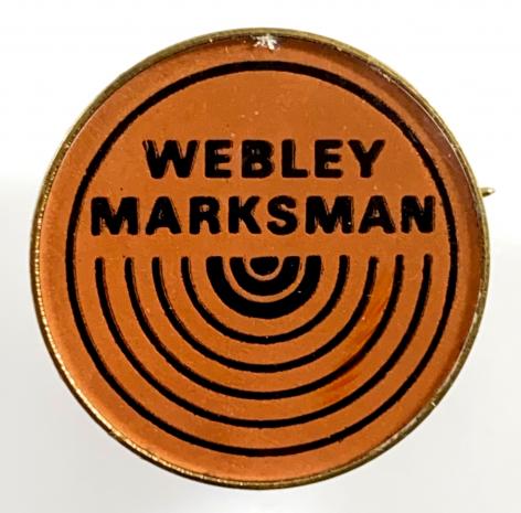 Webley Marksman target sporting guns and ammunition promotional badge