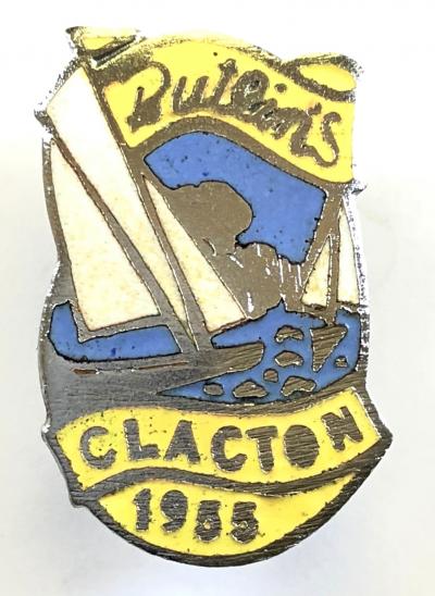Butlins 1955 Clacton holiday camp sailing boat badge
