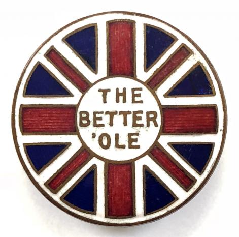 WW1 THE BETTER 'OLE British Army & Navy Leave Club Paris badge Barnsfather cartoon