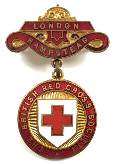 British Red Cross Society London Hampstead County badge