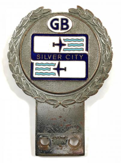 Silver City Airways motor car grill GB badge by Gaunt