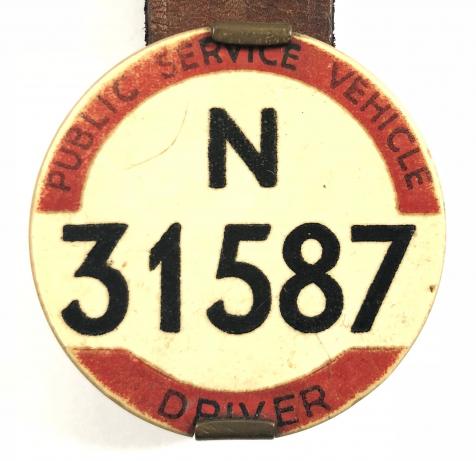 PSV Bus Driver London Traffic Area licensing badge