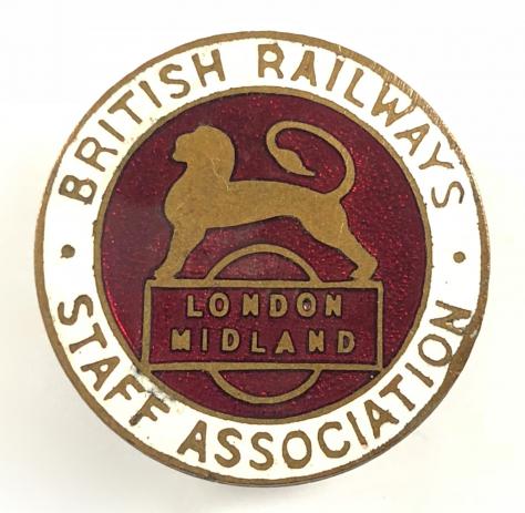 British Rail Midland Region staff association railway union badge