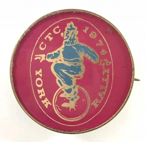 Cyclists Touring Club 1974 CTC York rally badge