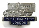 Jack Olding and Co Ltd London caterpillar promotional badge & diesel tractors