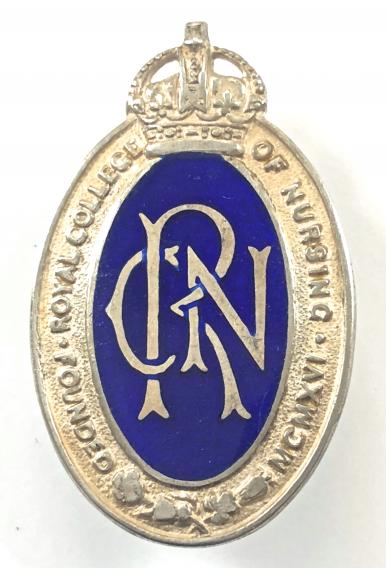 Royal College of Nursing nurses silver union badge
