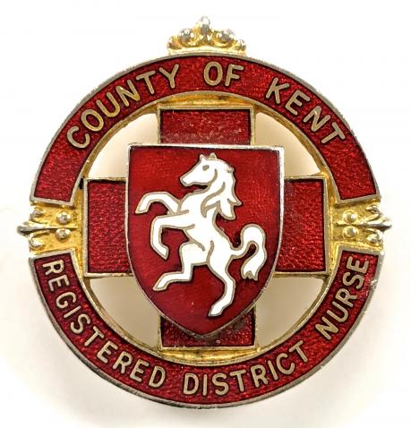 County of Kent Registered District Nurse Badge