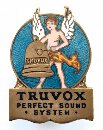TRUVOX Perfect Sound System advertising badge loudspeakers and acoustic devices