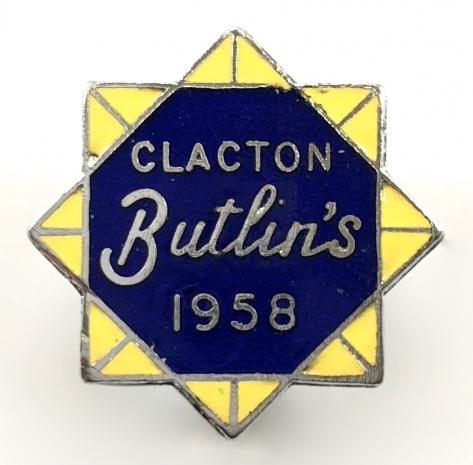 Butlins 1958 Clacton holiday camp badge