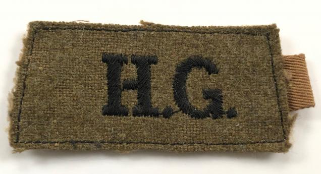 Home Guard battledress slip on shoulder title badge