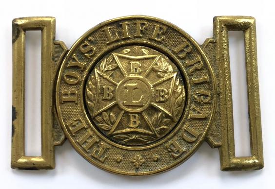 Boys Life Brigade belt buckle BLB badge circa 1899 to 1926