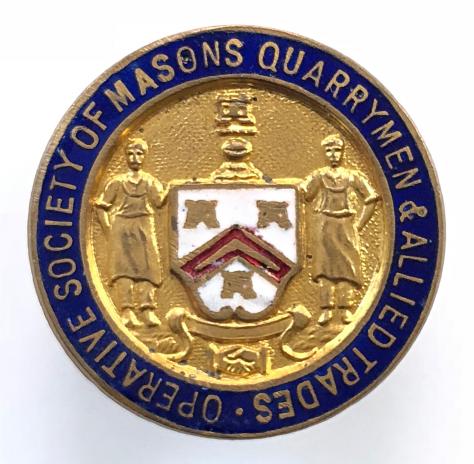 Operative Society of Masons Quarrymen and Allied Trades union badge