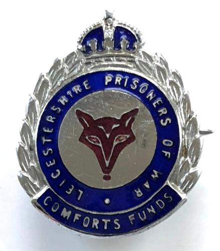 WW2 Leicestershire prisoners of war comforts fund badge