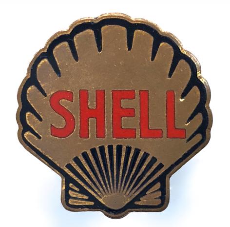 Shell Oil Company motor and aircraft petrol advertising badge by Gaunt