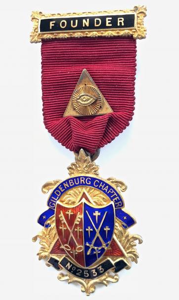 Royal Arch Gildenburg Chapter 2533 Masonic Founder Jewel