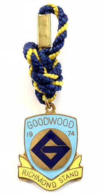 1974 Goodwood Racecourse horse race badge