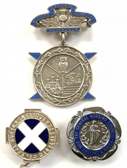 Western General Hospital Edinburgh 1953 silver nursing badge RGN Scotland SEN
