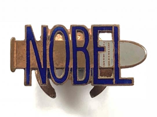 NOBEL ammunition bullet advertising badge