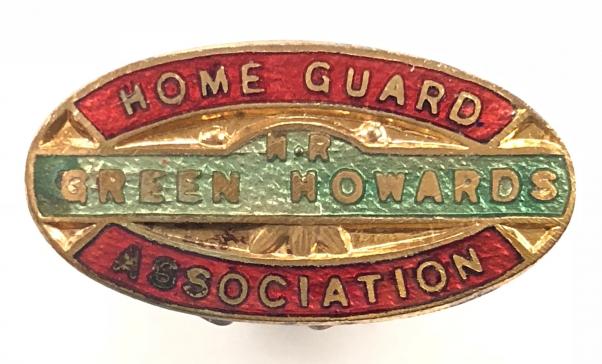 Green Howards Home Guard association lapel badge