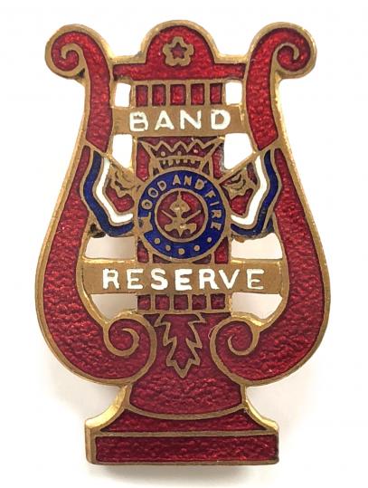 Salvation Army Band Reserve enamel lyre badge