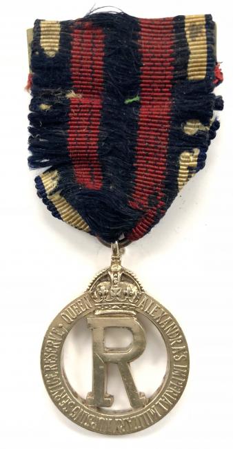 QAIMNSR 1915 hallmarked silver tippet badge medal