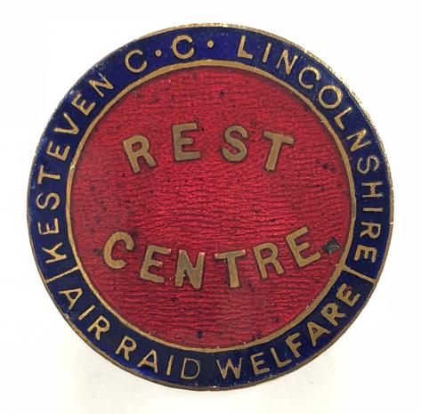 WW2 Kesteven Lincolnshire air raid welfare rest centre badge