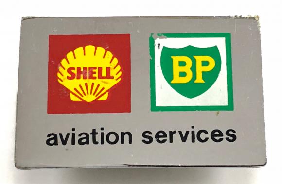Shell-Mex and BP Ltd Oil Company aviation services tanker driver cap badge
