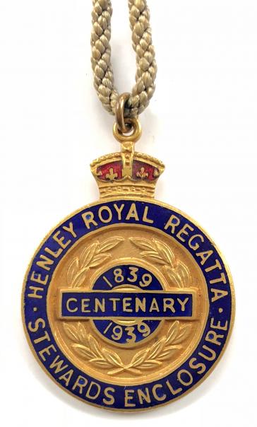 1939 Henley Royal Regatta stewards enclosure centenary badge