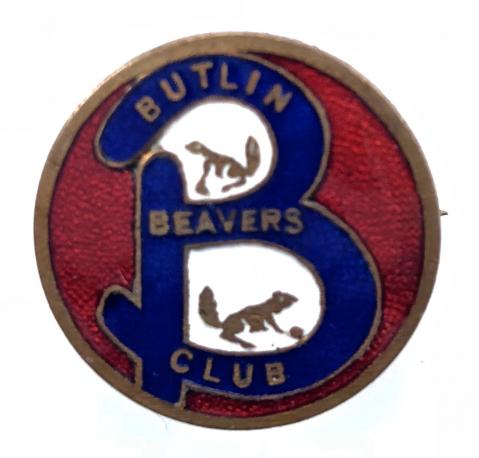 Butlins Holiday Camp Beavers Club badge by Firmin