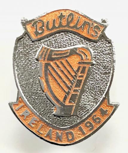 Butlins 1964 Mosney Ireland holiday camp Irish harp badge