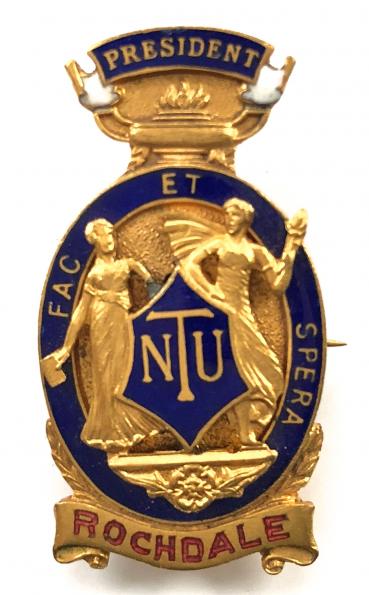 National Union of Teachers Rochdale president badge