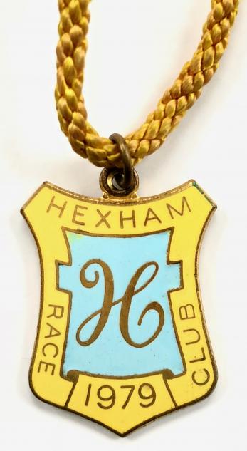 1979 Hexham Park horse racing club badge