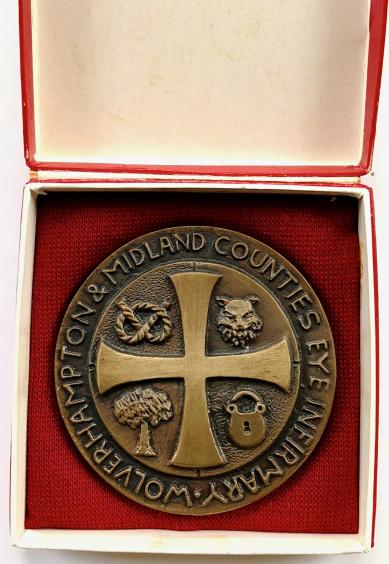 Wolverhampton & Midland Counties Eye Infirmary 1881 centenary medal cased