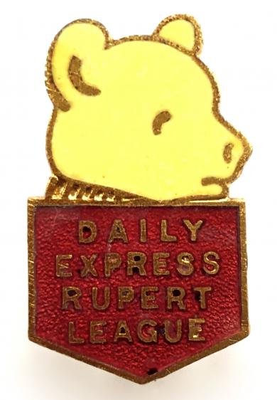 Daily Express Newspaper Rupert Bear League childrens club badge