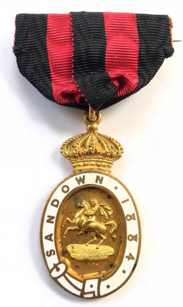 1884 Sandown Park horse racing club badge
