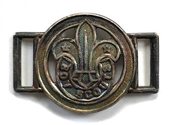 Boy Scouts forces wrist strap silver ID bracelet badge