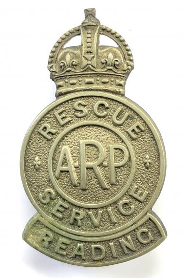 Air Raid Precautions ARP Rescue Service Reading badge