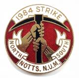 National Union of Miners strike 1984 Nottingham NUM enamel badge
