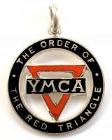 YMCA Order of the Red Triangle pendant badge