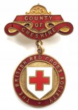 British Red Cross Society County of Cheshire badge